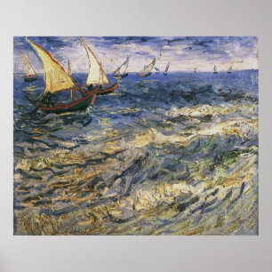 Póster Seascape em Saintes-Maries por Vincent van Gogh