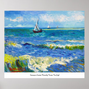 Poster Seascape em Saintes-Maries Vincent van Gogh
