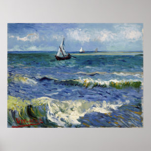 Póster Seascape em Saintes Maries - Vincent van Gogh