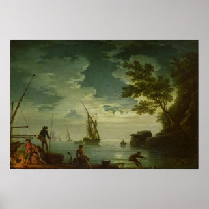 Poster Seascape, Moonlight, 1772