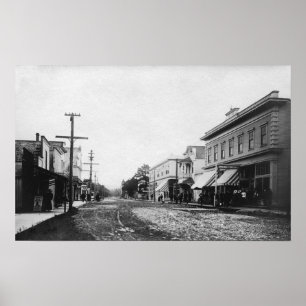 Póster Seaside, Oregon Main Street View Photograph