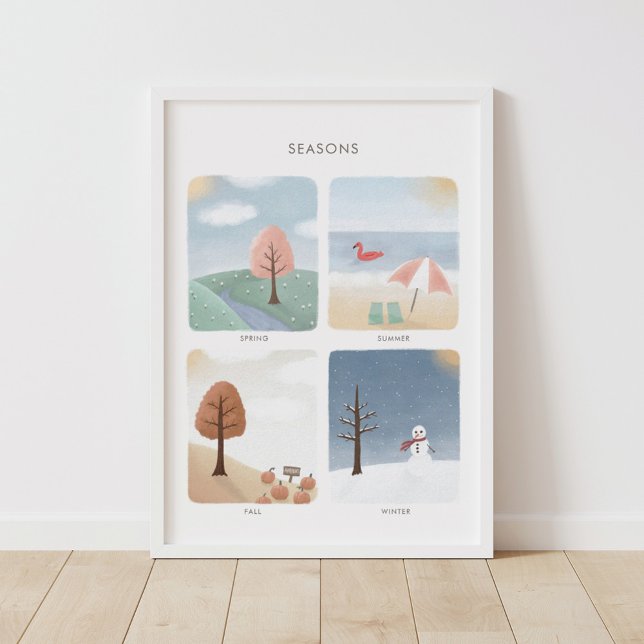 Poster Seasons Professora Homeschool Classroom Decor (Criador carregado)