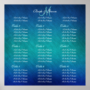 Póster Seating chart wedding birthday party