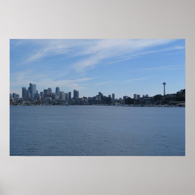 Póster Seattle and Lake Union (Frente)