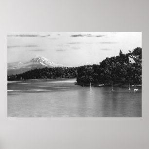 Póster Seattle, de lago de WA opinião de Washington e