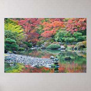 Póster Seattle, Jardim Japonês de Arboretum