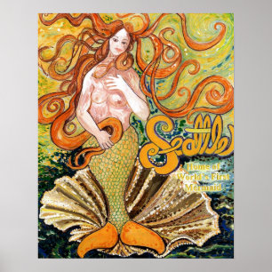 Póster Seattle Mermaid