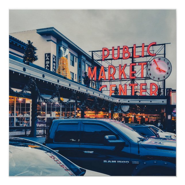 Póster Seattle Pike Market (Frente)