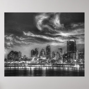 Póster Seattle Skyline