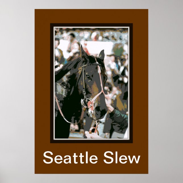 Póster Seattle Slew Thorogenie 1978 (Frente)