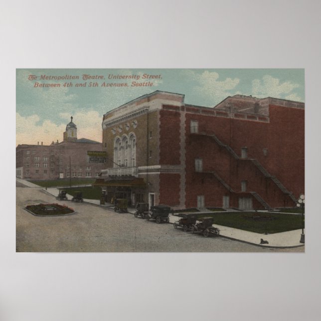Póster Seattle, WA - Metropolitan (Frente)