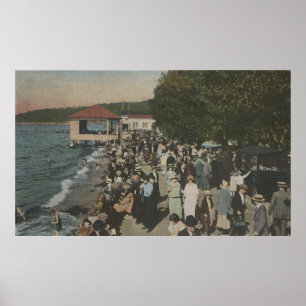 Póster Seattle, WA - passeio à beira mar no ponto de Alk