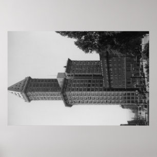 Póster Seattle, WA - torre de Smith que constrói 2