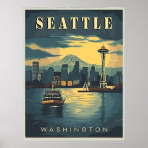 Poster Seattle, Washington