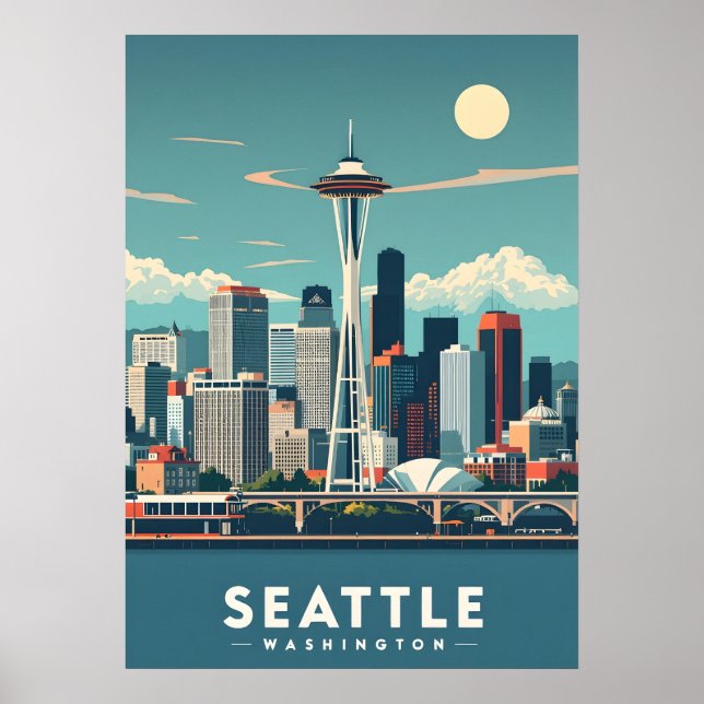 Poster Seattle Washington (Frente)