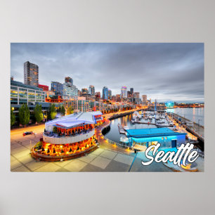 Poster Seattle, Washington, Estados Unidos