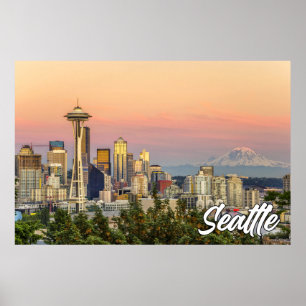 Poster Seattle, Washington, Estados Unidos
