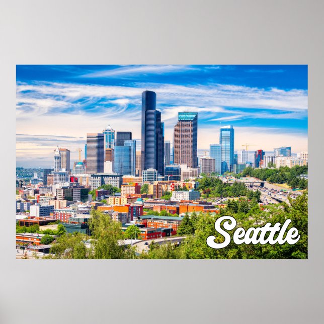 Poster Seattle, Washington, EUA (Frente)