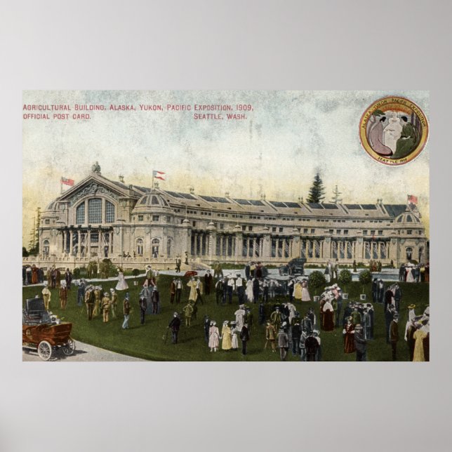 Poster Seattle, Washington - Vista da Agricultura (Frente)
