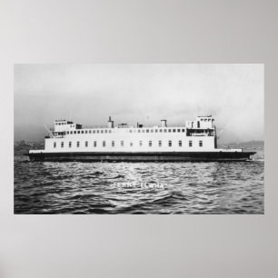 Póster Seattle, WashingtonView of the Elwha Ferry