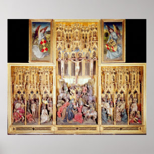 Póster Seção central do Altarpiece de Ambierle