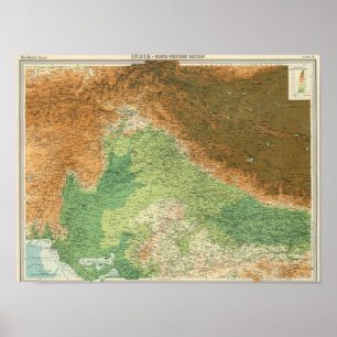 Póster Seção do noroeste de India