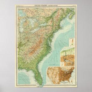Póster Seção oriental dos Estados Unidos