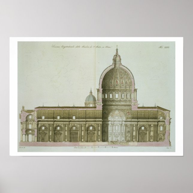 Póster Seção transversal longitudinal das Ruas. Peter est (Frente)