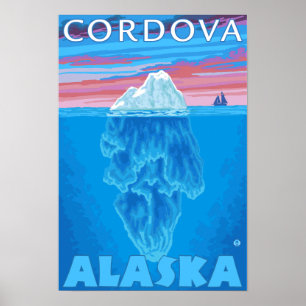 Poster Secção transversal do iceberg - Cordova, Alaska