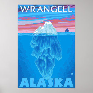 Póster Secção transversal do iceberg - Wrangell, Alaska