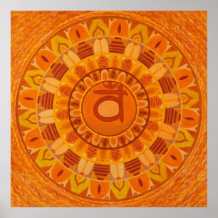 Póster Second Chakra Mandala