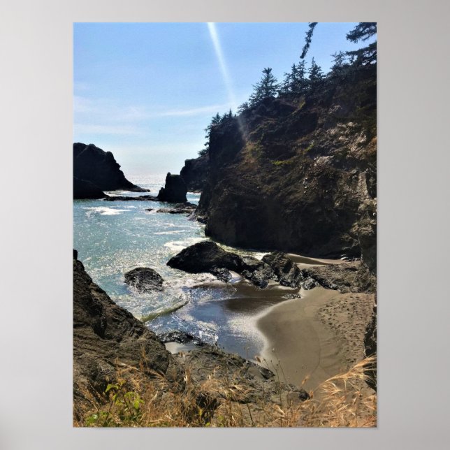 Poster Secret Beach, Samuel H. Boardman, Oregon (Frente)
