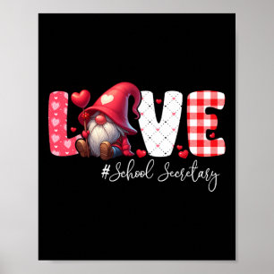 Poster Secretário da Escola de Amor Costume Gnomo Dia de 