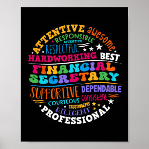 Poster Secretário Financeiro da Recepção Groovy Administr