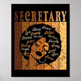 Poster Secretário Mulheres Afro Afro-Americanas Negras Hi