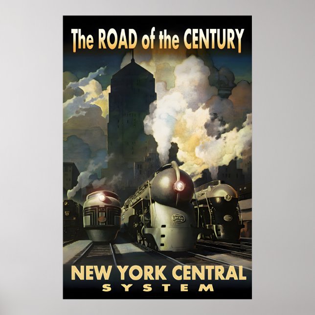 Poster SÉCULO 20 Sistema Central de Nova York Novo Retro (Frente)