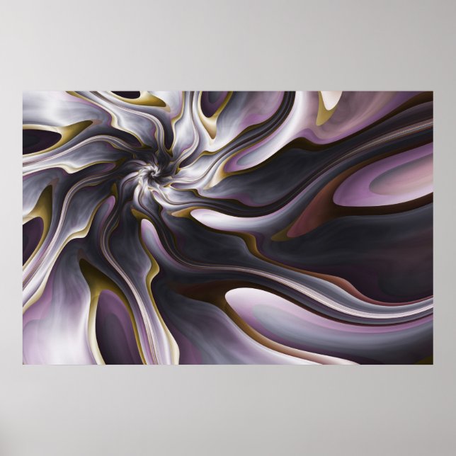 Póster Seda de Aquarela (Frente)