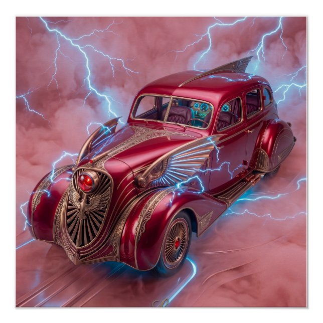 Póster Sedan Wingmobile 1936 com Efeitos Especiais (Frente)