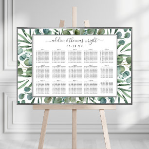 Poster Sede de Casamento Elegante Eucalyptus Greenery