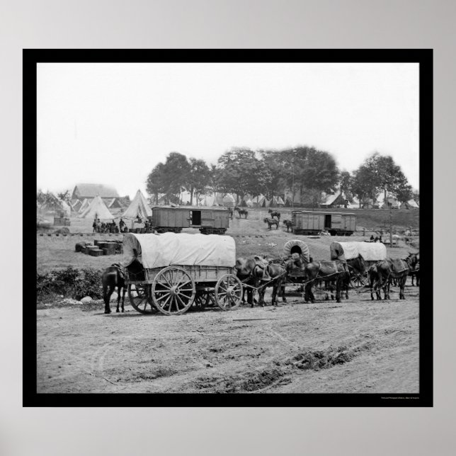 Póster Sede do General McClellan 1862 (Frente)