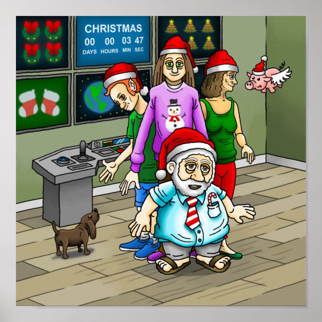 Poster Sede do Papai Noel na véspera de Natal (Frente)