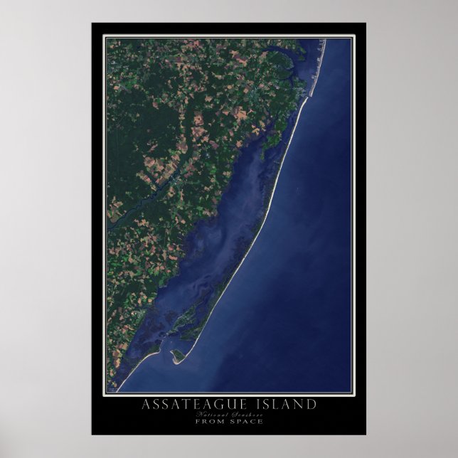 Póster Sede Nacional da Ilha de Assateague do Espaço (Frente)