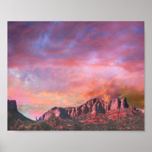 Poster SEDONA ARIZONA Red Rock Sunset
