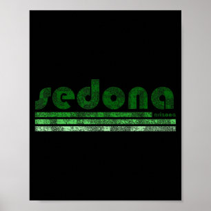 Poster Sedona arizona retrô vintage desgastado caminhada