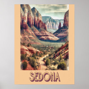 Poster Sedona Arizona Vintage