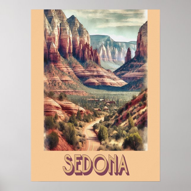 Poster Sedona Arizona Vintage (Frente)