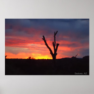 Póster Sedona, AZ. Por do sol