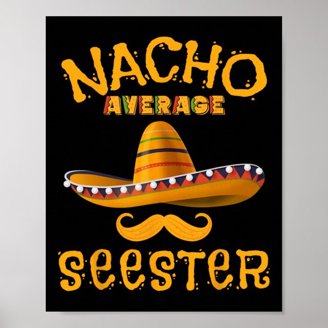 Poster Seester Funny Irmã Mexicana Piada Humor Cinco De M (Frente)