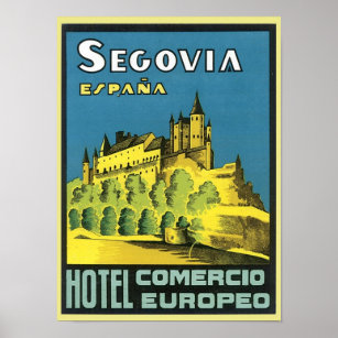 Póster Segovia Espana Hotel Comercio Europeo