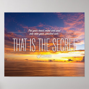 Poster Segredo do sucesso - citações inspiradores